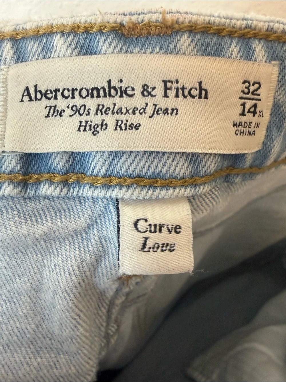 Abercrombie & Fitch Light Wash Wide Leg Jeans - Picture 7 of 8
